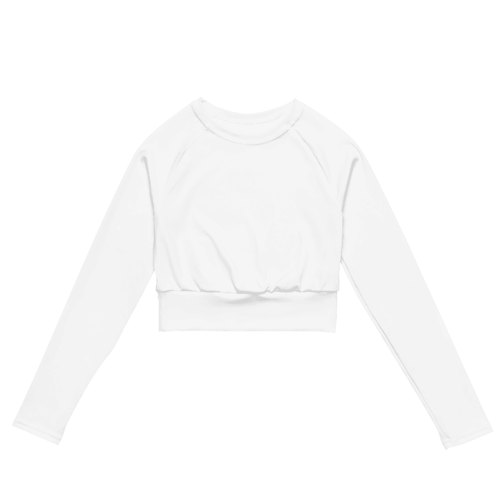 All-Over Print Recycled Long Sleeve Crop Top