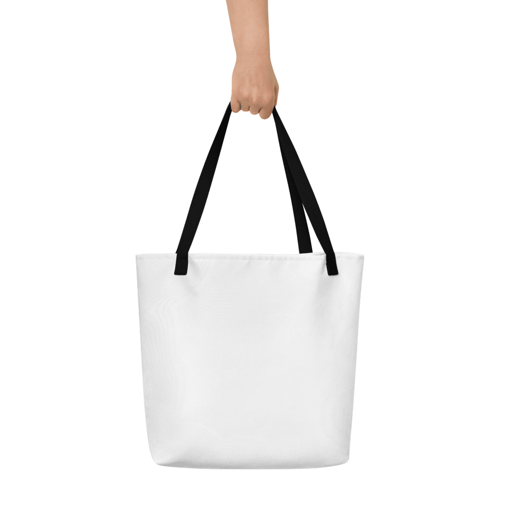 All-Over Print Large Tote Bag w/ Pocket